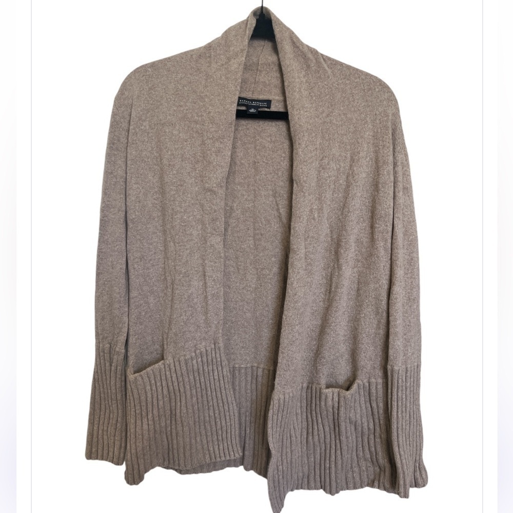 Banana Republic Luxury Cashmere Blend Tan Cardigan